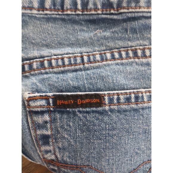 Harley Davidson Women's Size 24x31 Classic Straight Leg Cotton Blend Denim Jeans - Picture 10 of 12